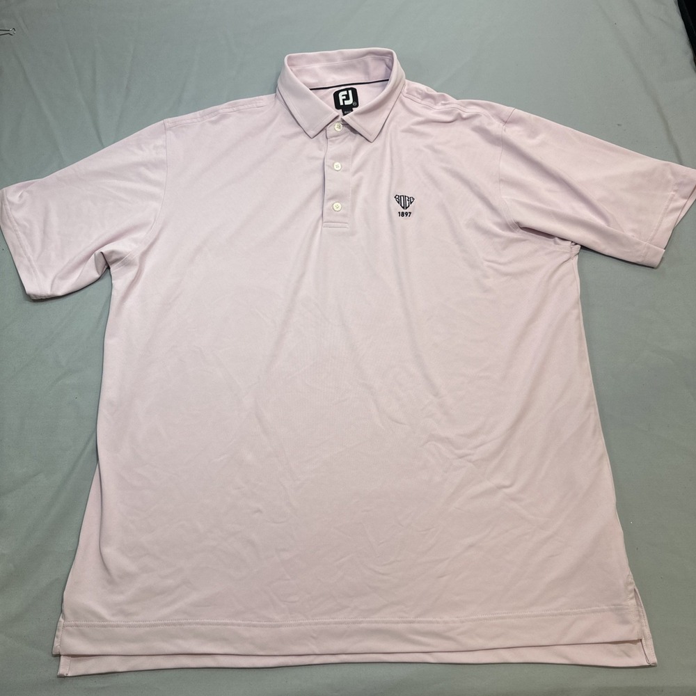 FootJoy Polo Shirt Mens 2XL Pink SDCC 1897 San Diego Golf Performance Stretch 2